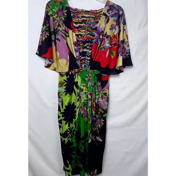 Ranna Gill Women's XS Multicolored Anthropologie Floral Print Sleeveless Dress - Picture 5 of 9